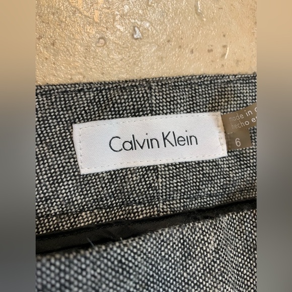 CALVIN KLEIN Womens Gray Wool Blend Lined Classic Fit Pants Sz 6 - Picture 2 of 10